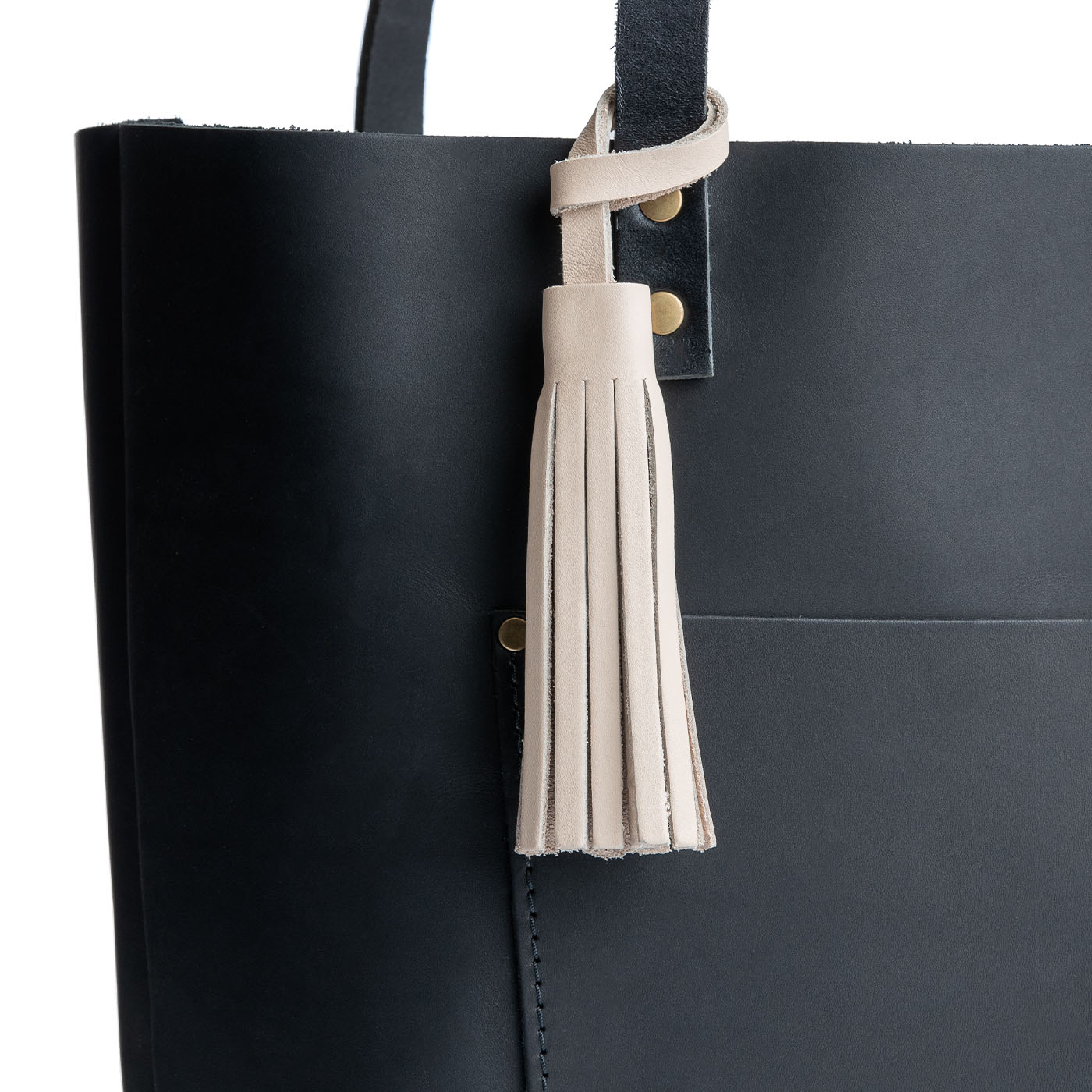 Bone*Large | Fringed leather tassel with leather loop
