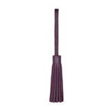 Plum Large | Fringed leather tassel with leather loop