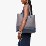 Ash | Canvas tote with leather base and handles