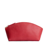 Sugar Total Eclipse | Spacious leather makeup bag with curved seams and top zipper