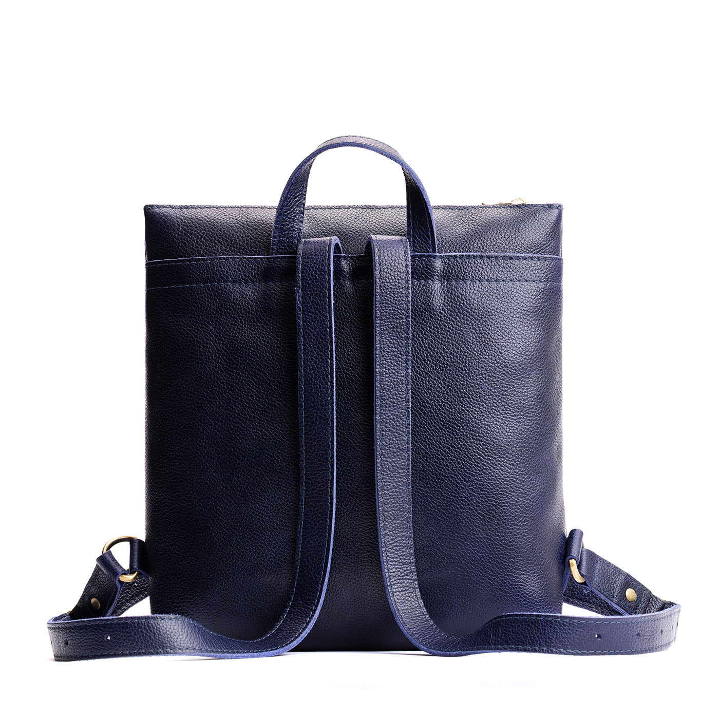 Cobalt*Classic | Square slim leather tote backpack
