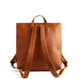 All Color: Honey Classic | Square slim leather tote backpack