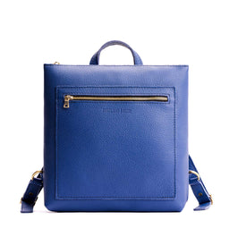Molino Blue*Classic | Square slim leather tote backpack