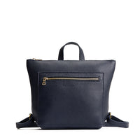 Night Owl*Small | Small square slim leather tote backpack