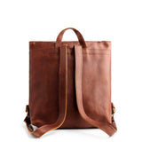 All Color: Nutmeg Classic | Square slim leather tote backpack