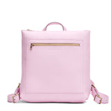 Pinkaboo Large | Square slim leather tote backpack