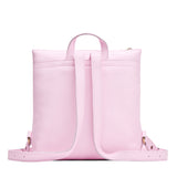 Pinkaboo Large | Square slim leather tote backpack
