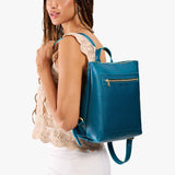 Planetary Large | Square slim leather tote backpack