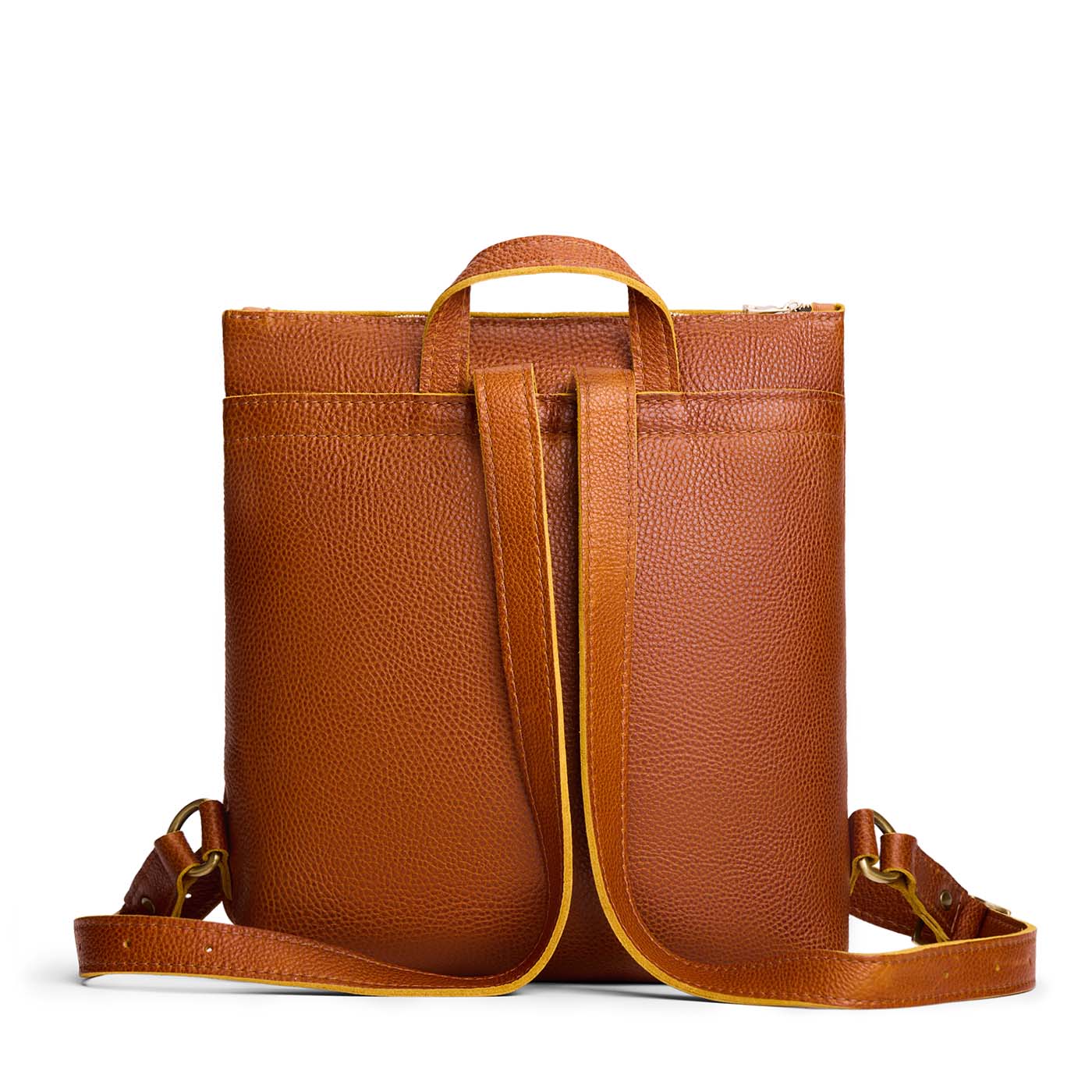 Sienna*Classic | Square slim leather tote backpack