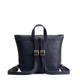 Night Owl Small | Small square slim leather tote backpack
