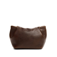 Coldbrew | Leather makeup bag with folded sides and zipper closure