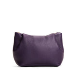 Empire | Leather makeup bag with folded sides and zipper closure