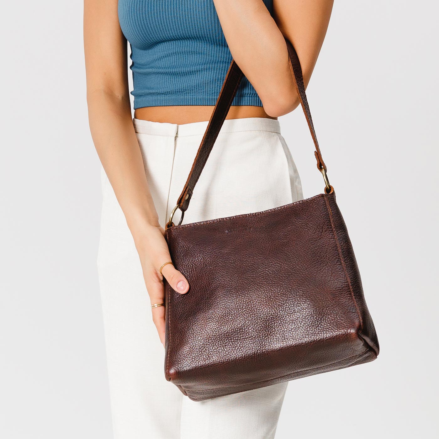 All Color: Coldbrew | Triangle Leather Handmade Bag