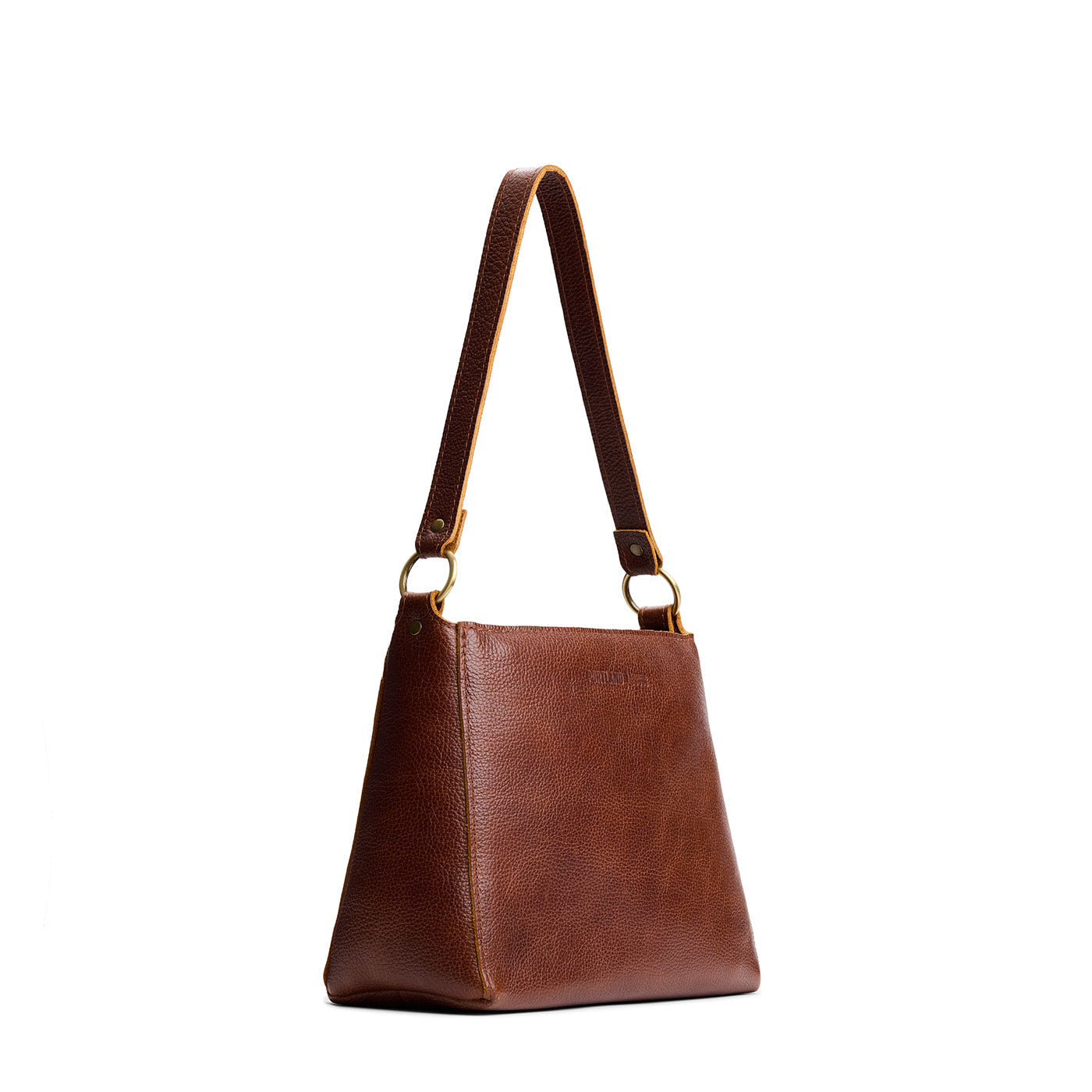 Asheville*Classic | Triangular shoulder bag with antiqued brass finished hardware