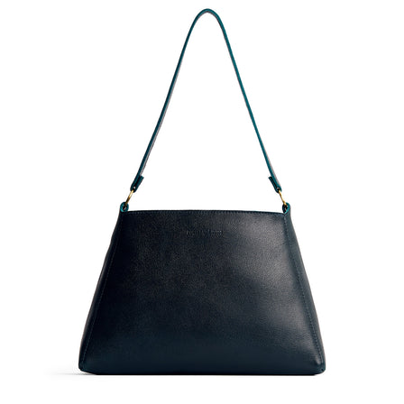 Boreal*Large | Large triangular shoulder bag with antiqued brass finished hardware