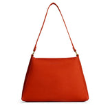Paprika Large | Large triangular shoulder bag with antiqued brass finished hardware