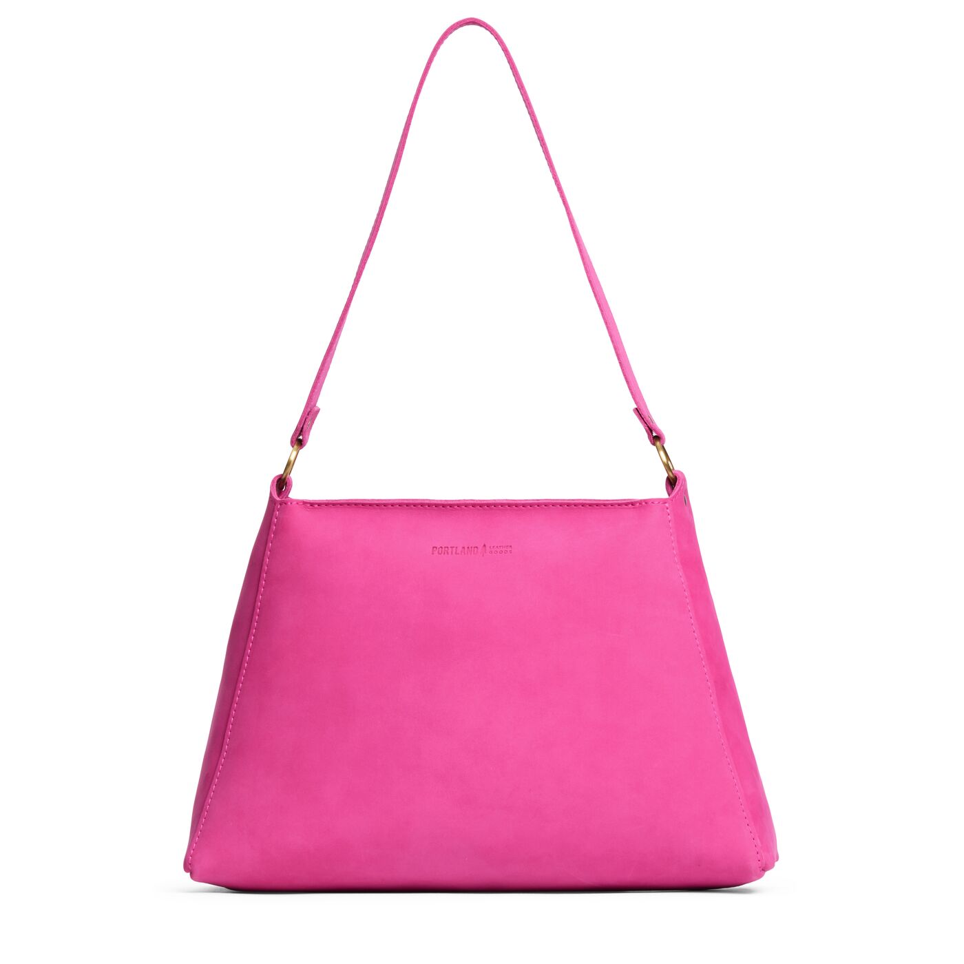 Royalty*Large | Large triangular shoulder bag with antiqued brass finished hardware