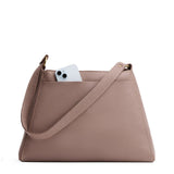 Sparrow Large | Large triangular shoulder bag with antiqued brass finished hardware