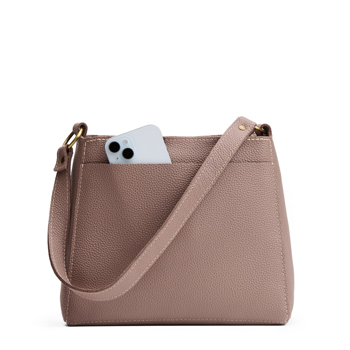 Sparrow*Small | Triangular shoulder bag with antiqued brass finished hardware