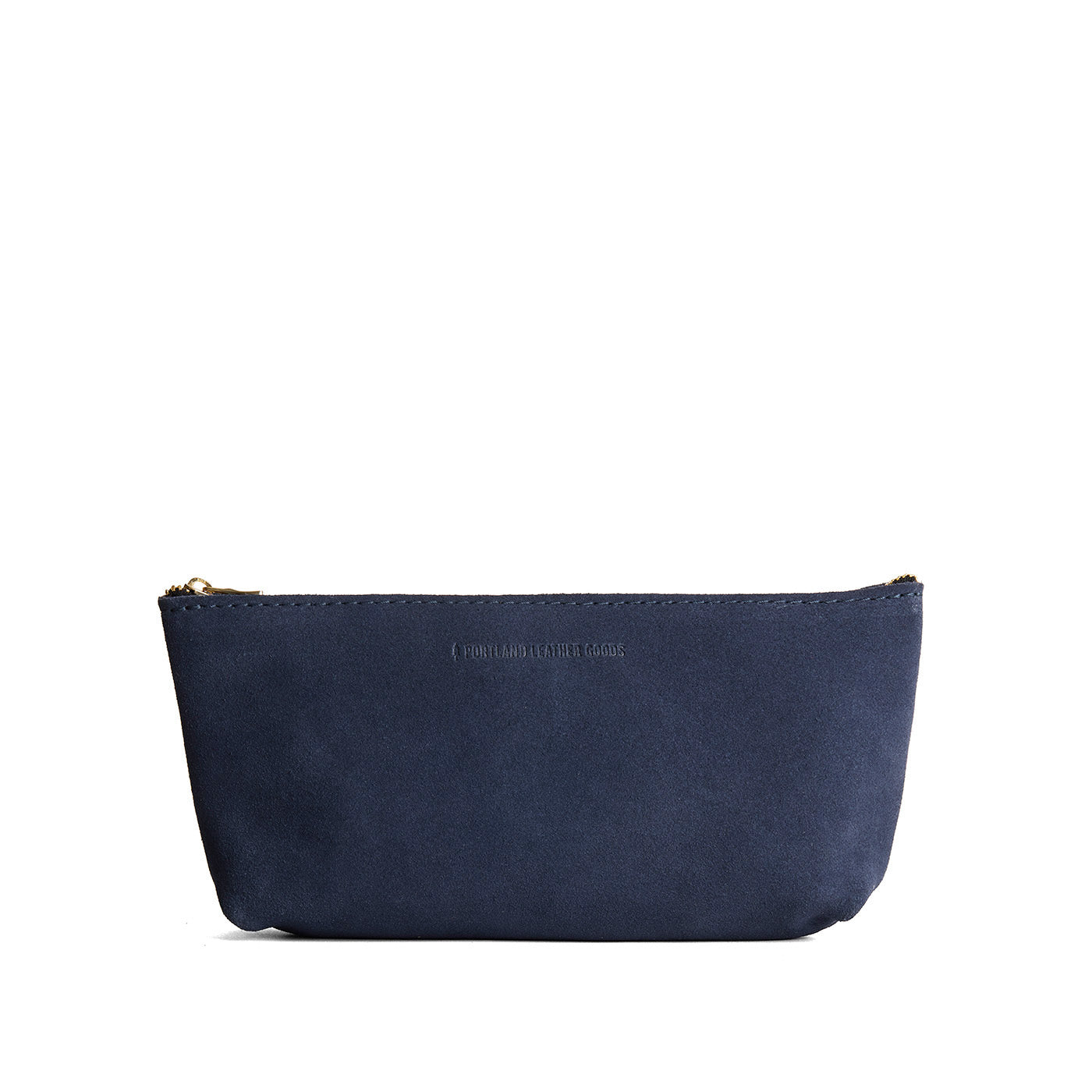 Alaska Blue | Leather utility bag pouch with top zipper
