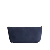 Alaska Blue | Leather utility bag pouch with top zipper