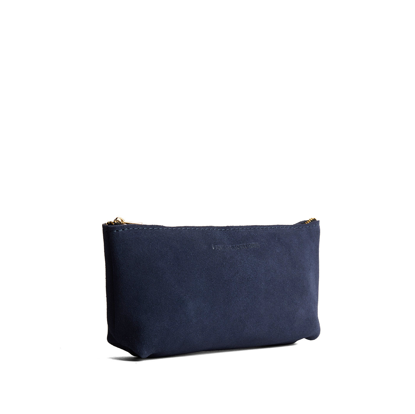 Alaska Blue | Leather utility bag pouch with top zipper