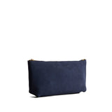 Alaska Blue | Leather utility bag pouch with top zipper