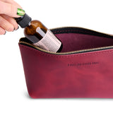 Anemone | Leather utility bag pouch with top zipper