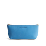 Iceberg Blue | Leather utility bag pouch with top zipper