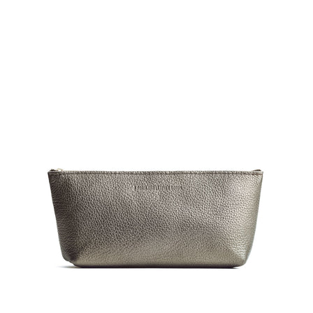 Stardust | Leather utility bag pouch with top zipper
