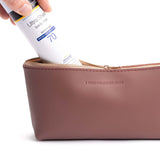 Sunkissed | Leather utility bag pouch with top zipper