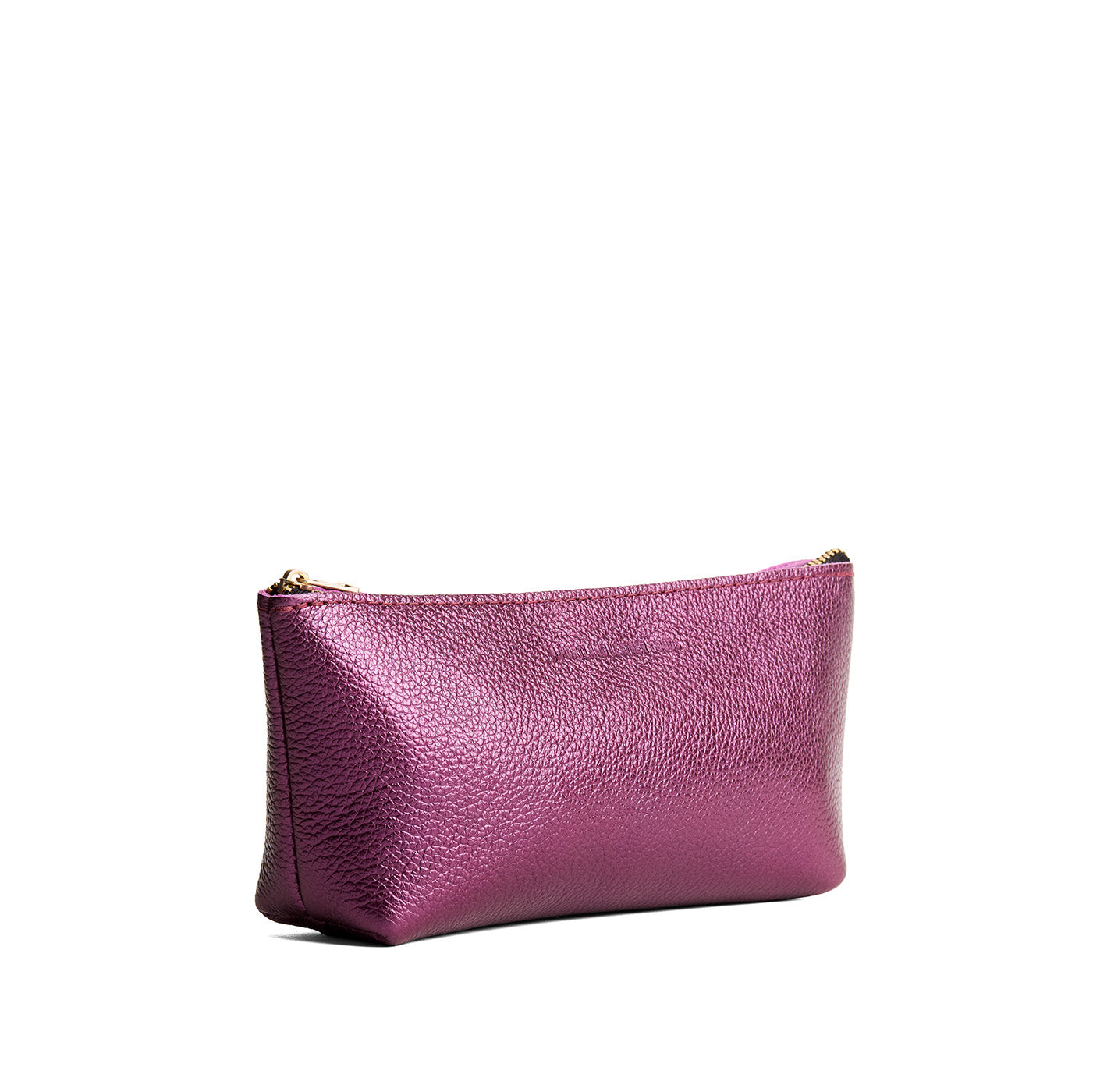 Ultra Violet | Leather utility bag pouch with top zipper