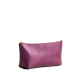 Ultra Violet | Leather utility bag pouch with top zipper