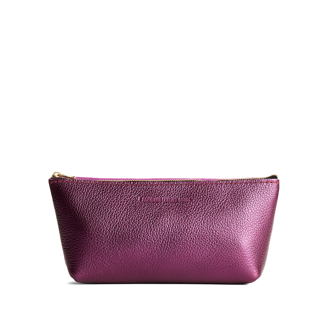 Ultra Violet | Leather utility bag pouch with top zipper
