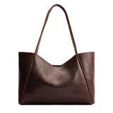 Coldbrew Large | Wide tote with leather straps and snap closure
