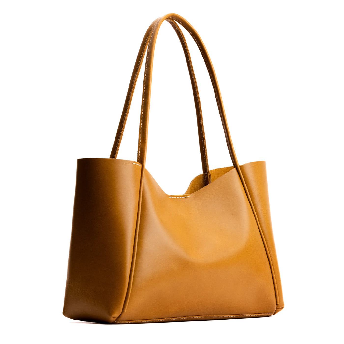 Mango*Large | Large wide tote with leather straps and snap closure