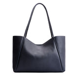 Night Owl Large | Large wide tote with leather straps and snap closure