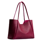 Orchid Large | Large wide tote with leather straps and snap closure