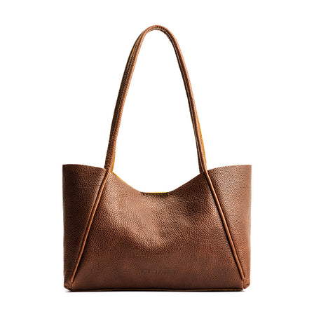 Asheville*Medium | Wide tote with leather straps and snap closure