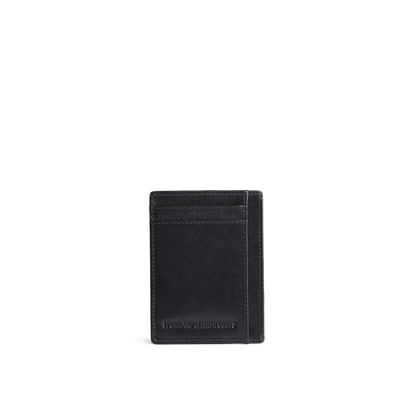 Black Rock | Vertical leather card holder on a white background