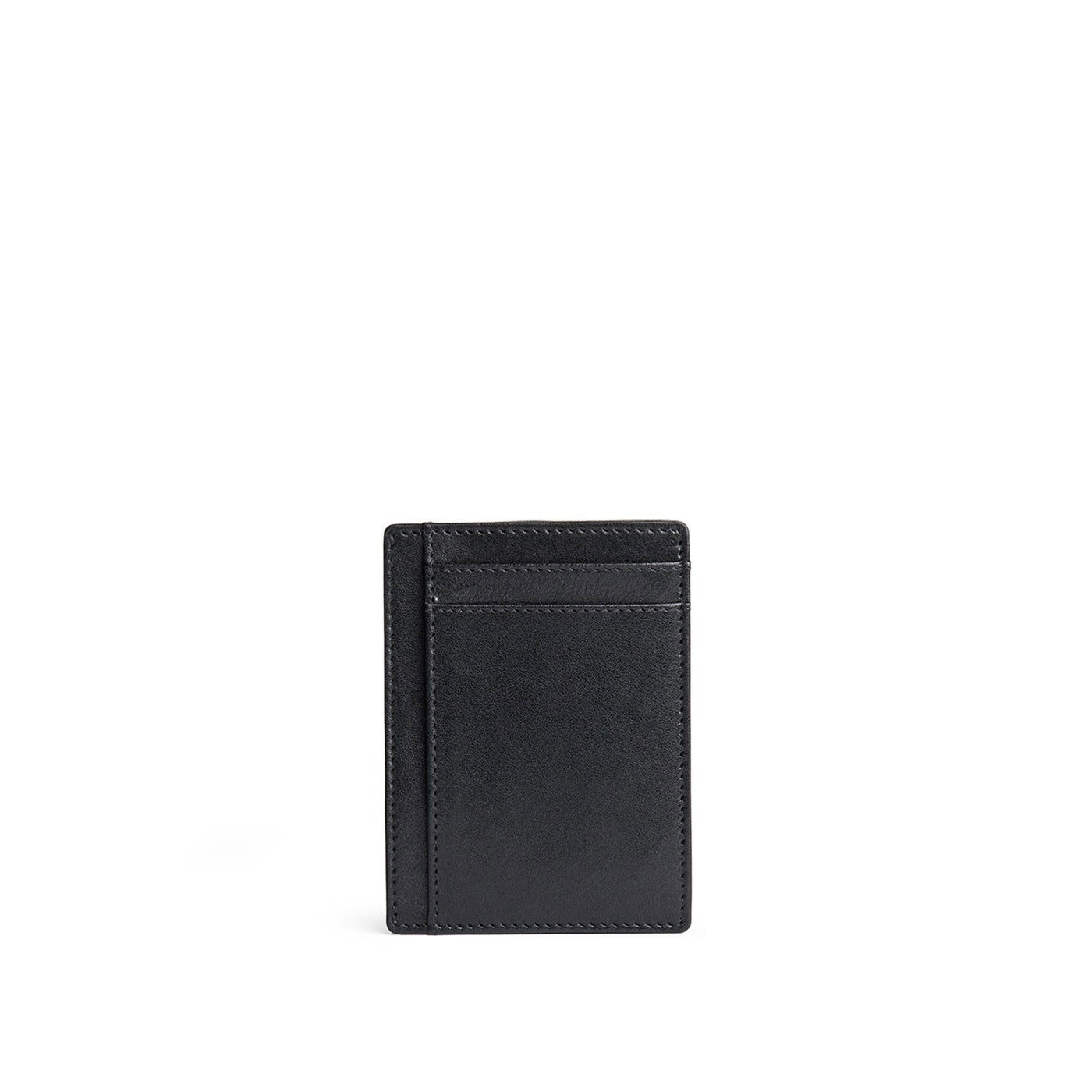 Black Rock | Vertical leather card holder on a white background