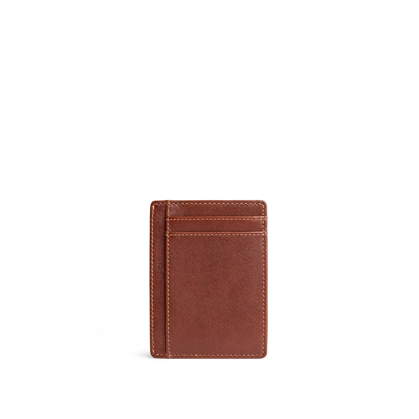 Saddlestone | Vertical leather card holder on a white background