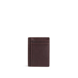 Trailstone | Vertical leather card holder on a white background