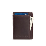 Trailstone | Vertical leather card holder on a white background