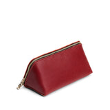 Chili Red | Triangular shaped pouch with extra long zipper