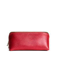 Reba Red | Triangular shaped pouch with extra long zipper