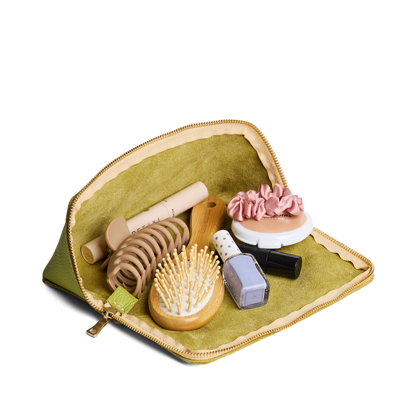 Wasabi | Triangular shaped pouch with extra long zipper