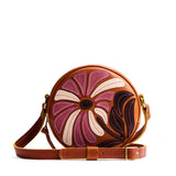 Wildflower Sienna Small | Circle shaped crossbody bag with embroidered flower design