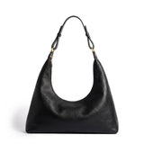 Pebbled--black Classic | U-shaped shoulder bag with adjustable strap