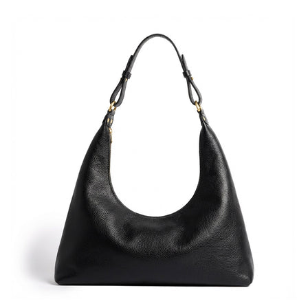 Pebbled--black*Classic | U-shaped shoulder bag with adjustable strap
